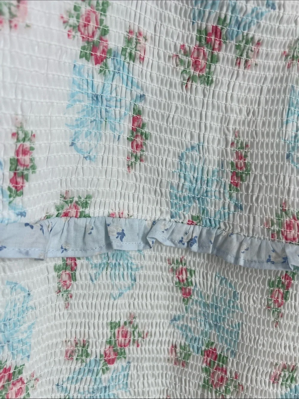 Target x LoveShackFancy | Girls Blue & White Floral Smocked Dress NWT Size 16